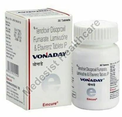 Vonaday Tablets, for Used to Treat HIV Infection, Packaging Type : Plastic Bottle