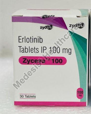 Zyceva 100mg Tablets, Composition : Erlotinib (100mg)