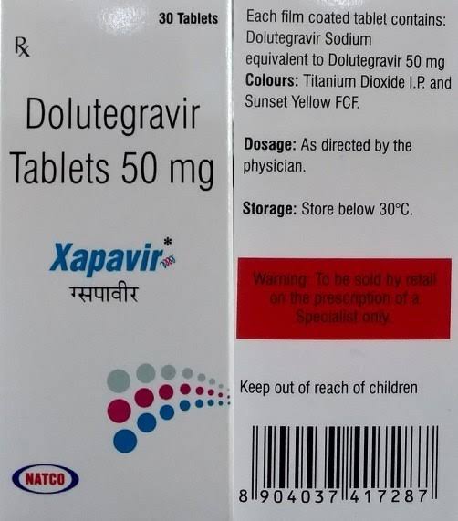 Xapavir 50 mg Dolutegravir for Hospital