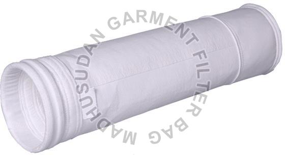 White Industrial Filter Bag, For Cement, Power, Carbon, Metal, Shape : Round
