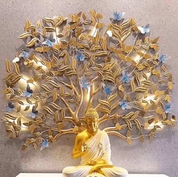 2ft Buddha LED Butterflies Tree Combo
