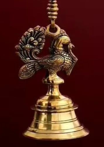 Classy Brass Peacock Hanging Bell