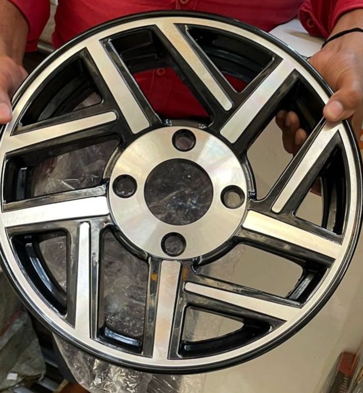 Konic Polished E Rickshaw Alloy Wheel, Color : Metalic