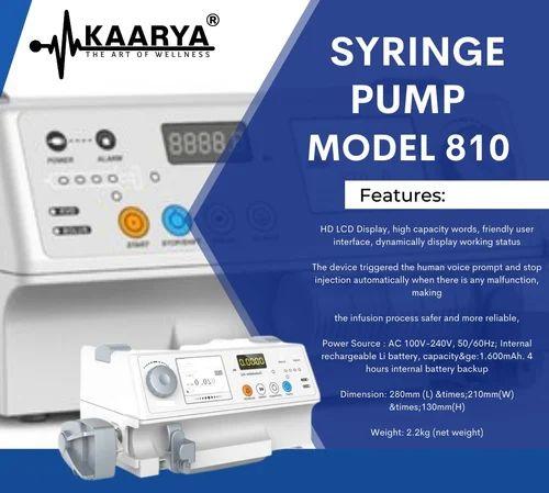 Electric Kaarya 810 Syringe Pump for Hospital, Clinic