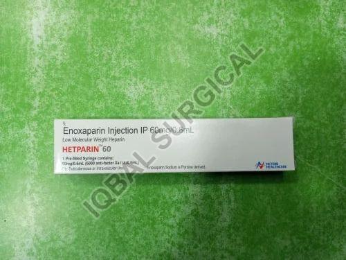 Liquid Hetparin 60 Injection, for To Treat Blood Clots.