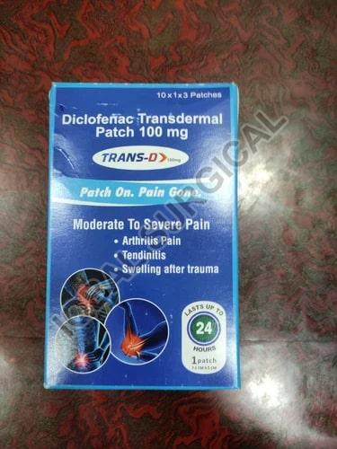 Trans D Patches, for Pain Relief, Color : White