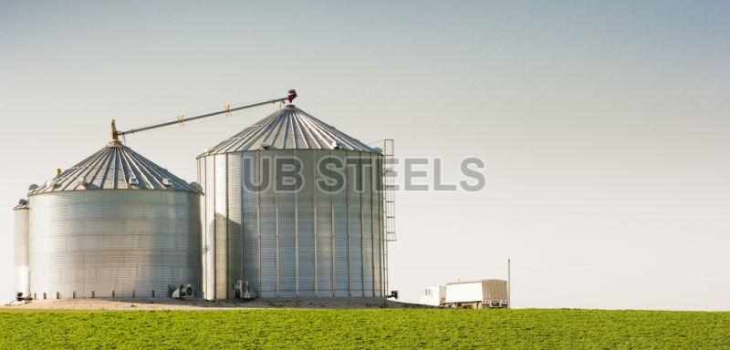 Grey 1000-2000kg Polished Soybean Storage Silo