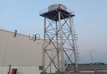 Grey Round Polished Metal Structure Tank, for Water Storage, Size : Customized