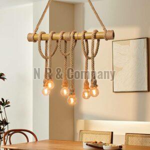 China Clay Powder Bamboo Pendant Lighting Lamp, Style : Antique