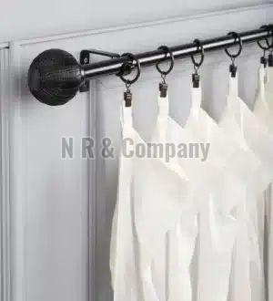 Black Powder Coated Curtain Rod