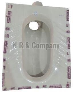 Rectangular Polished White Indian Toilet Seat, Feature : Fine Finishing, Shiny Look