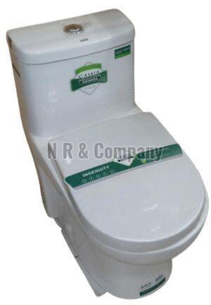 Oval White One Piece Toilet Seat