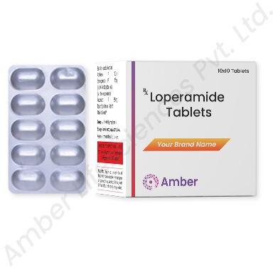 Amber Lifesciences Loperamide Tablets, For Gastro Intestinal, Gender : Unisex