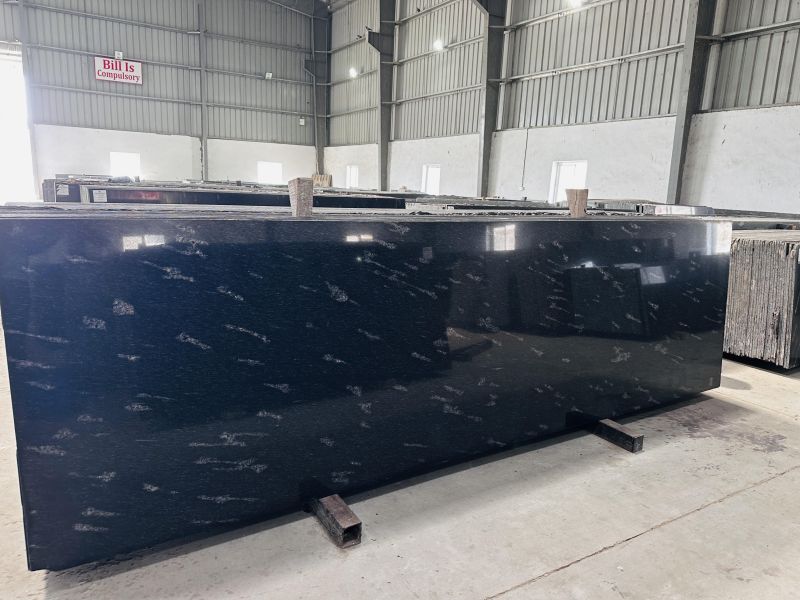 fish black granite slab
