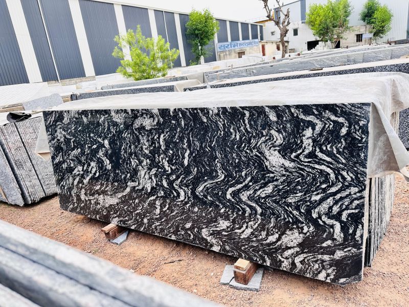 Forest Black Granite Slab