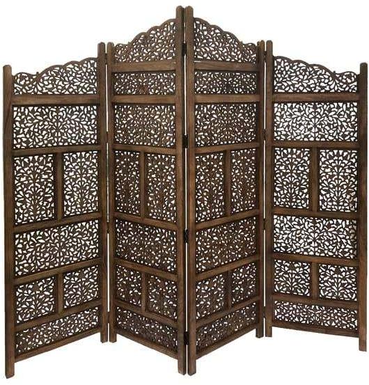 Polished Wooden Room Partition, Color : Brown