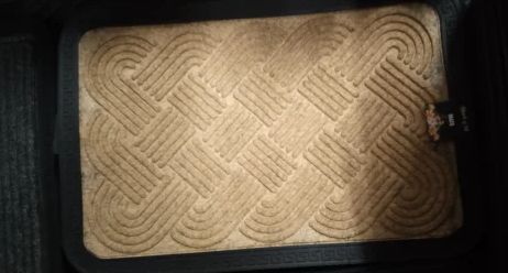 Plain Brown PVC Door Mat, Technics : Handloom