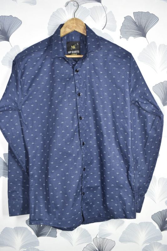 men casual blue shirt