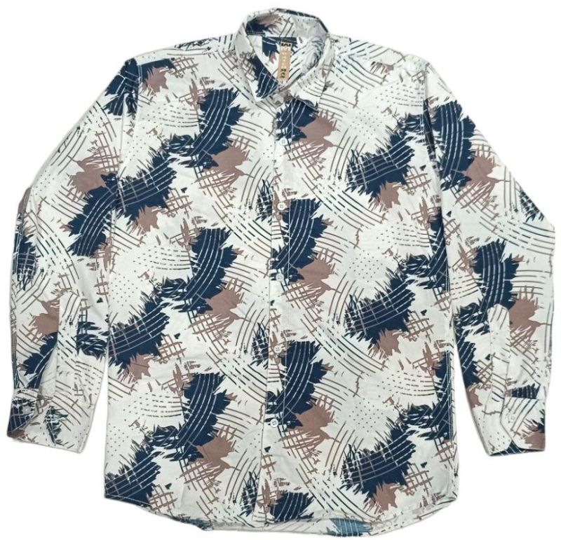 men casual print shirt