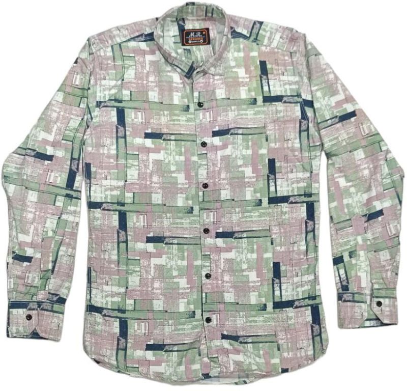 mens printed casual shirt