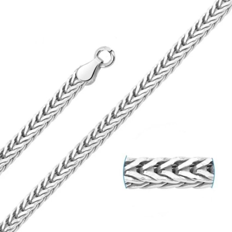 Polished Silver Foxtail Chain, Gender : Male