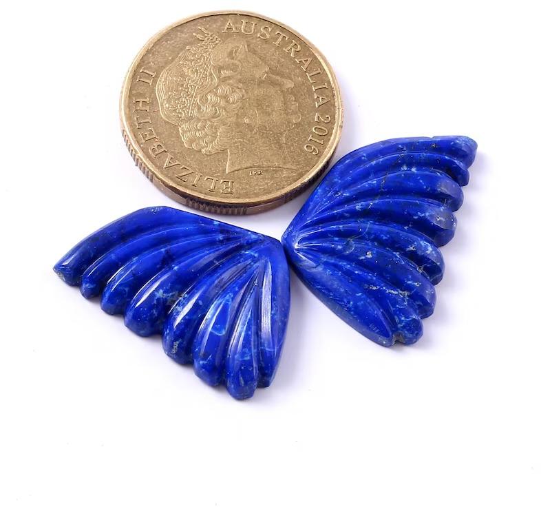 Butterfly Shaped Lapis Lazuli Carving Gemstone for Making Jewellery