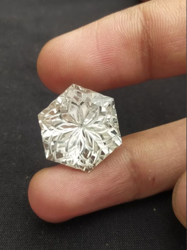 Crystal Quartz Fantasy Cut Carving Gemstone for Jewelry Use