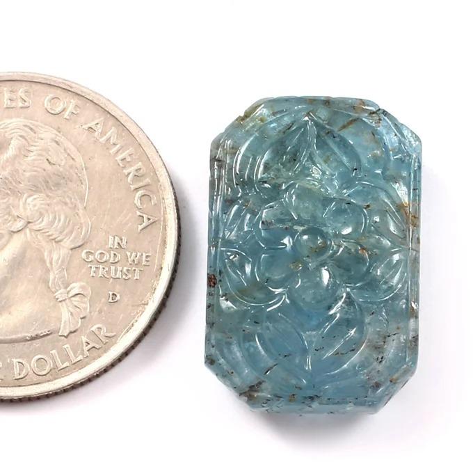 Natural Aquamarine Gemstone Pendant Jewelry