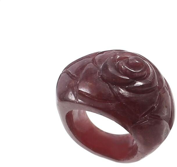 Natural Ruby Gemstone Designer Ring, Packaging Type : Velvet Box
