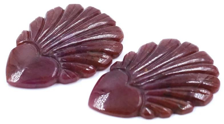 Natural Ruby Hand Carved Gemstone for Jewellery