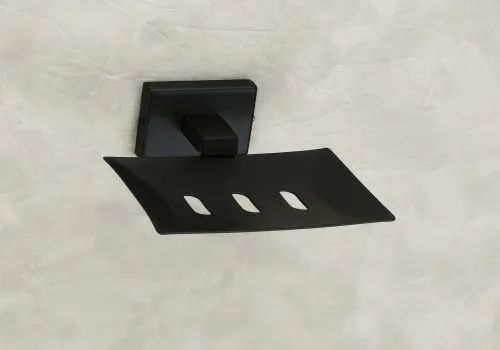 Black Stainless Steel Single Soap Dish for Bathroom Fittings