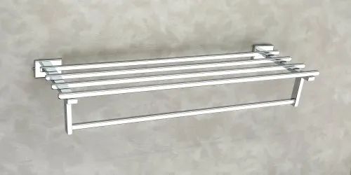 Polished Stainless Steel Towel Rack