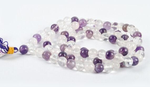Amethyst & Crystal Jap Mala