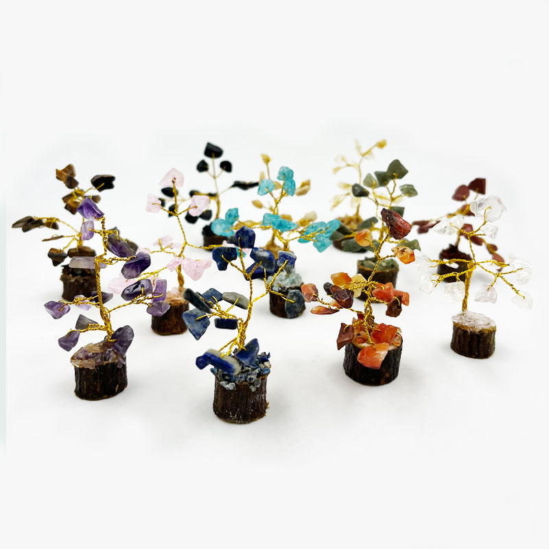 Gemstone Crystal Tree Set Of 12 Pcs