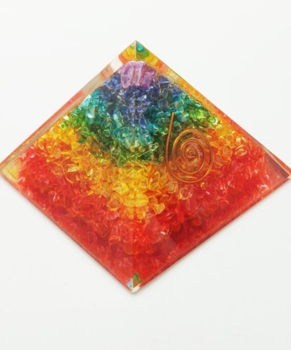 Orgonite 7 Chakra Pyramid