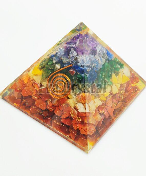 7 Chakra Orgonite Pyramid for Decoration