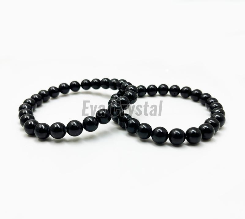 8mm Black Obsidian Bracelet, Gender : Female