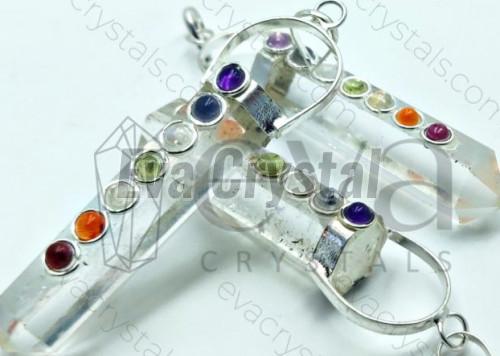 Plain Polished Crystal Chakra Pendant, Specialities : Scratch Proof, Rust Free, Long Lasting, Great Design