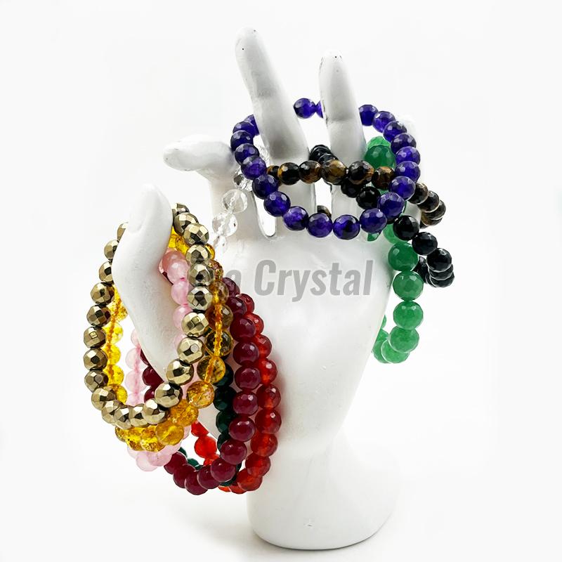 Polished Faceted Beads Bracelet, Gender : Female