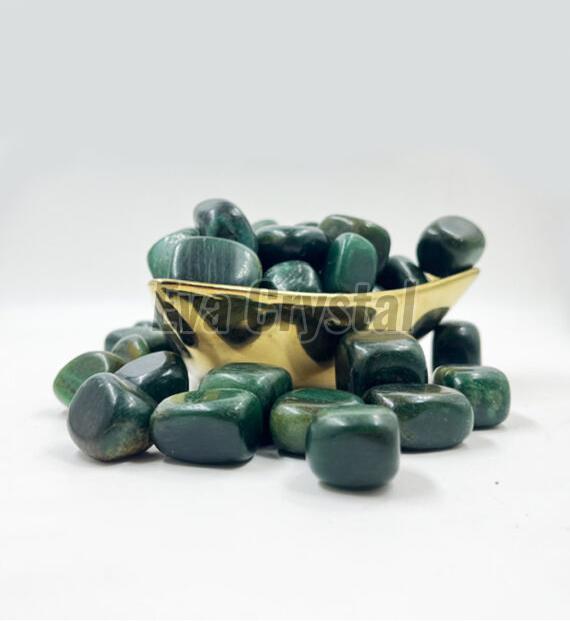 Polished Green Jade Tumbled Stone