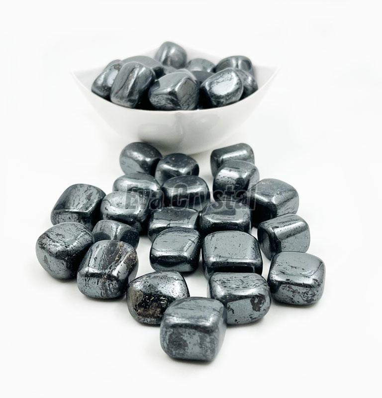 Polished Hematite Tumble Stone, Color : Grey