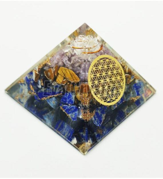 Quartz Point Orgonite Pyramid for Decoration