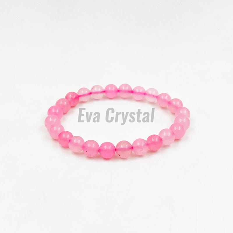 Pink Solid Customized Polished 100 Gram rose quartz bracelet, for Jewellery Use, Size : 0-20mm