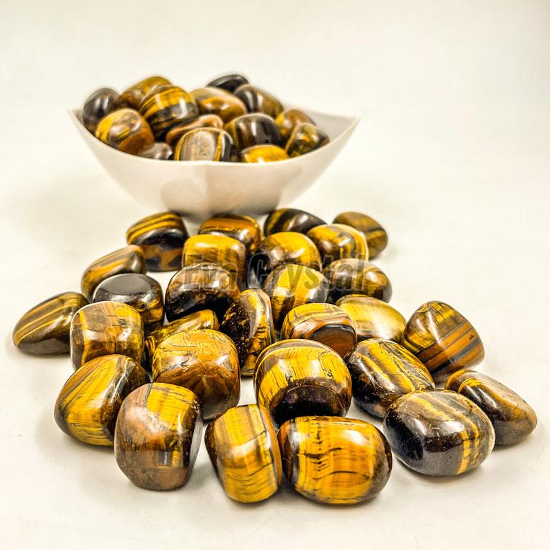 Polished Tiger Eye Tumble Stone