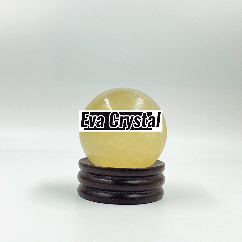 Plain Yellow Calcite Crystal Ball, for Decoration, Shape : Round