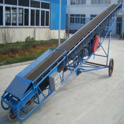 Electric Powder Coated Aluminium Mild Steel Material Handling Belt Conveyor for Moving Goods
