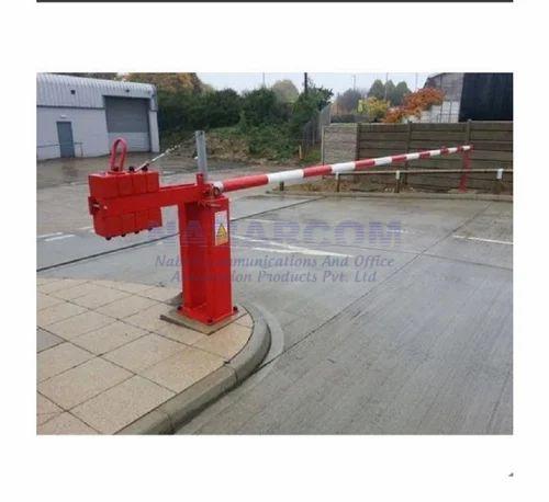 Electric Mild Steel Manual Boom Barrier, for Industrial Use, Color : Red