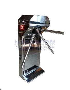 Automatic Stainless Steel Slim Tripod Turnstile, for Industrial Use