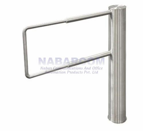 Silver Stainless Steel P Gate Turnstile, Automation Grade : Automatic