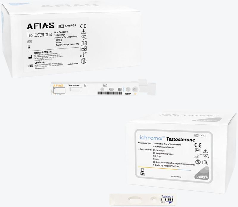 White boditech ichroma Testosterone kit, for Clinical, Hospital, Packaging Type : box